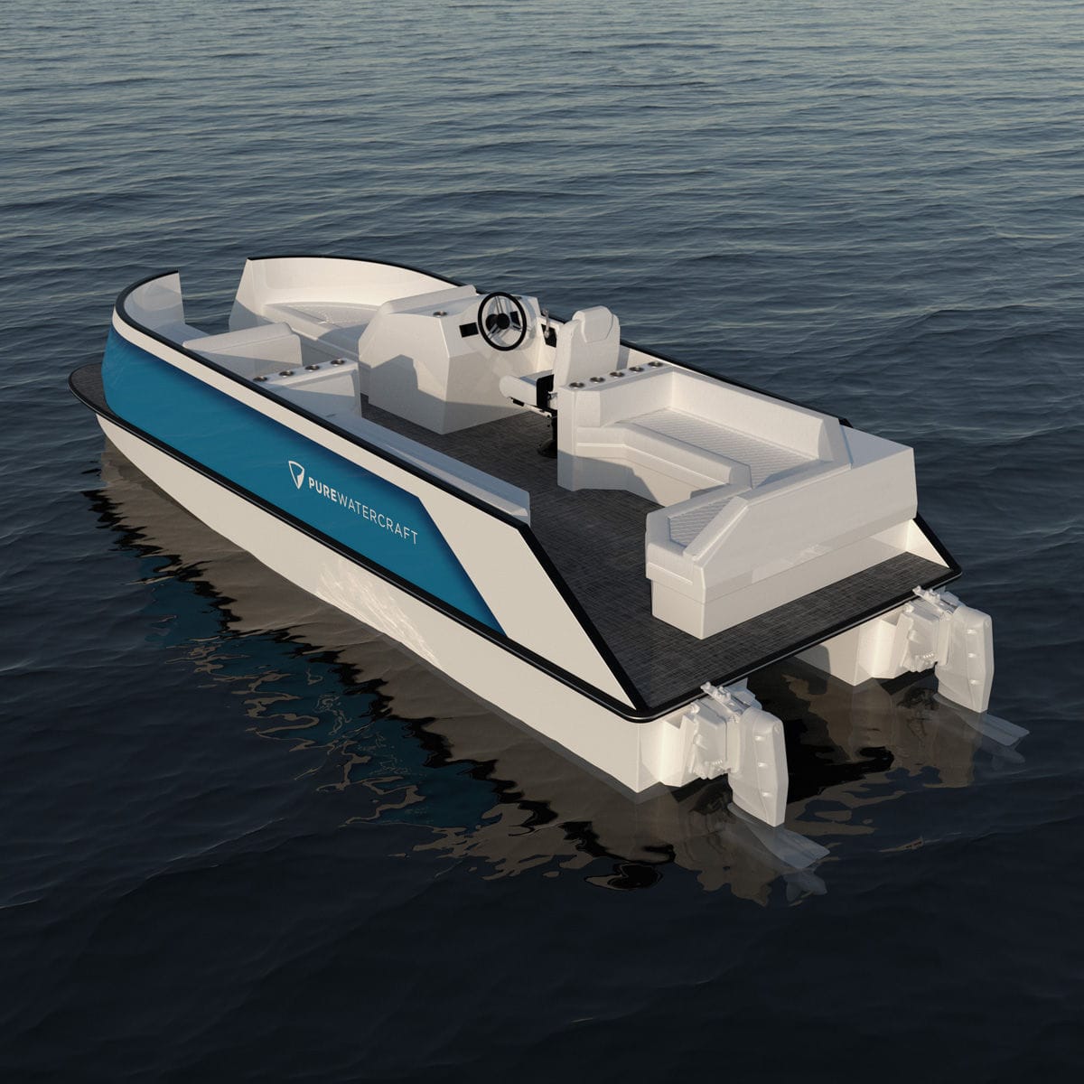 舷外浮桥船- Pure Watercraft - 电动/ 双引擎/ 开放式