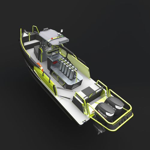 舷外敞开艇 - 750 series - SEAX BOATS - 双引擎 / 中央控制台 / 潜水