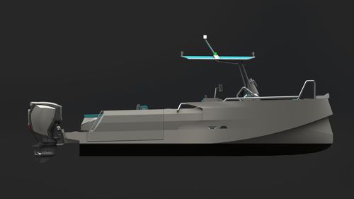舷外敞开艇 - 950L - SEAX BOATS - 双引擎 / 中央控制台 / 用于救援
