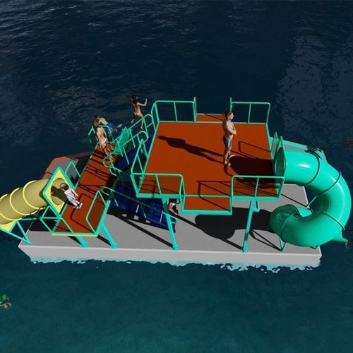 滑梯水上玩具 - HSB Marine  - 平台 / 岛式 / 用于水上乐园