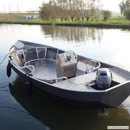 舷外敞开艇 - Amesterdal Lounger - Alufleet B.V. - 中央控制台 / 铝制 / 日光浴