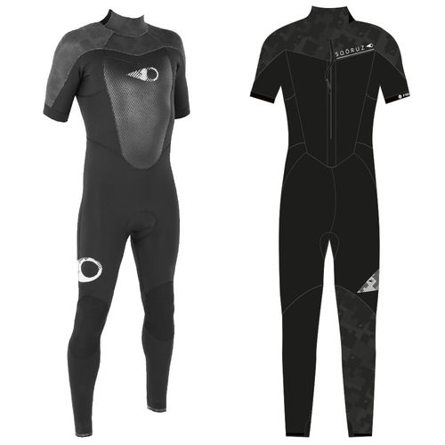 冲浪潜水服 - FIGHTER Back-zip Black - SOÖRUZ SURFWEAR COMPANY - 整体式 / 短袖 / 2 mm