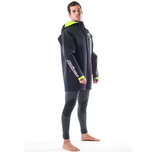 航海外套 - STRAP Army > Black - SOÖRUZ SURFWEAR COMPANY - 男式 / 氯丁橡胶 / 带风帽