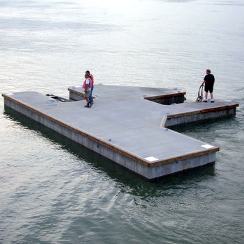浮桥 - International Marine Floatation Systems, Inc. (IMFS) - 系泊 / 用于海港 / 定制