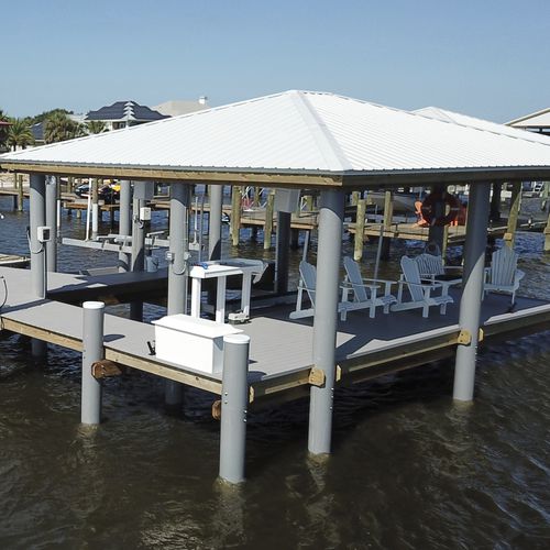 浮桥抱桩器 - Eco - Shoreline Plastics, LLC