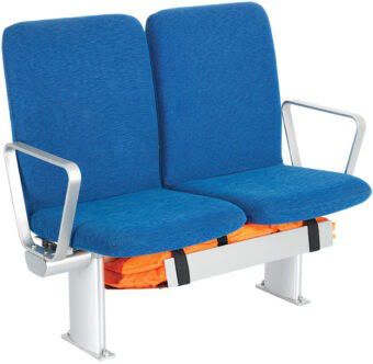 客船用座椅 - RAVA - MK Seats GmbH - 带扶手 / 高椅背 / 双人