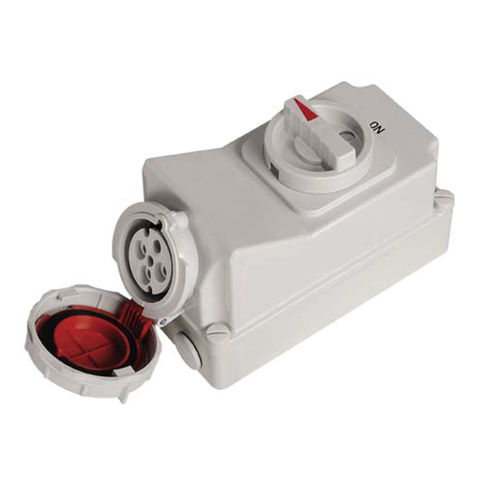 船舶防水电插座 - CRLS-14432P - Zhejiang Bozhou Marine Electric Technology Co., Ltd. - 船用 / 母端 / 带开关