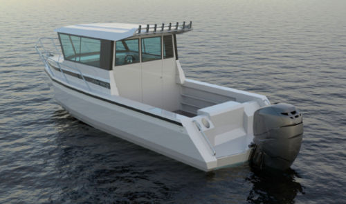 舷外休闲钓鱼船 - LEADER 768Z - Qingdao Allheart Marine Co., Ltd. - 舵手室 / 开放式 / 中央控制台