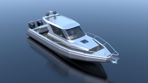 舷外休闲钓鱼船 - LEADER 968 - Qingdao Allheart Marine Co., Ltd. - 双引擎 / 舵手室 / 铝制