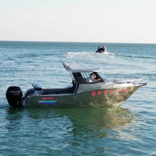 舷外休闲钓鱼船 - SEAMAN 650 - Qingdao Allheart Marine Co., Ltd. - 舵手室 / 铝制 / 最多容纳 6 人