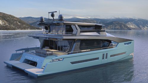 机动双体游艇 - OCEAN ECO 90 EX - Alva Yachts GmbH - 巡游 / 拖网渔船 / 飞桥