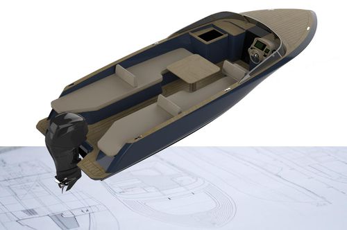 游艇小舢板小快艇 - ECLA 24 - CLYD Yacht Design - 舷外 / 双控制台 / 开放式
