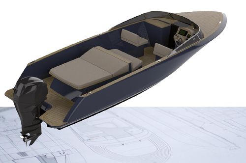 舷外小快艇 - ECLA 24 - CLYD Yacht Design - 双控制台 / 开放式 / 铝制