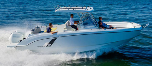 舷外舱房游艇 - Flyer 9 SPACEdeck - Bénéteau Motorboats - 双引擎 / 开放式 / 中央控制台