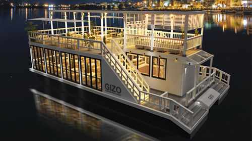 双体船船屋 - GIZO - EGO Floating Inc. - 舷内 / 双引擎 / 双露台甲板