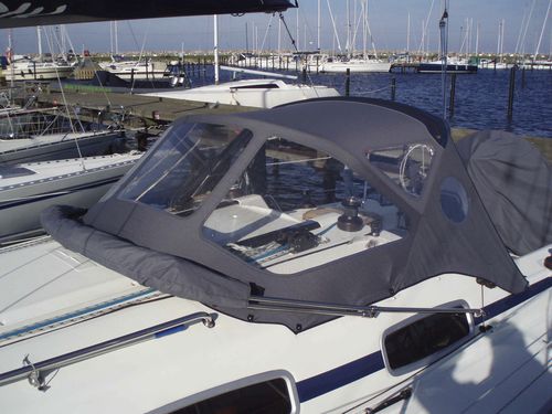 帆船敞篷顶篷 - Bavaria 35 - KAPELL ANNAT - 用于驾驶舱 / 不锈钢结构 / 蓝色