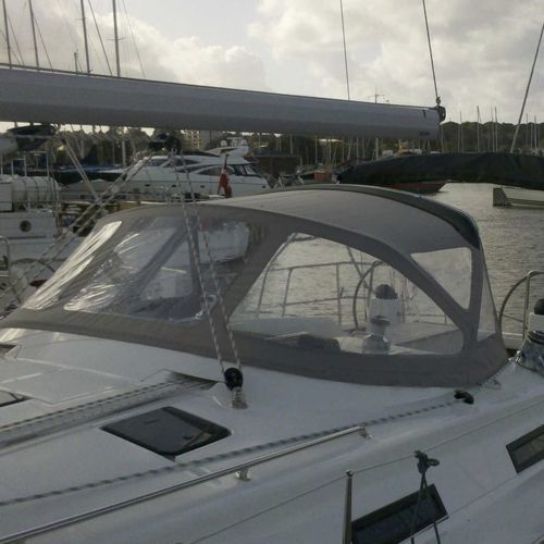 帆船敞篷顶篷 - Bavaria 40 - KAPELL ANNAT - 用于驾驶舱 / 不锈钢结构 / 灰色