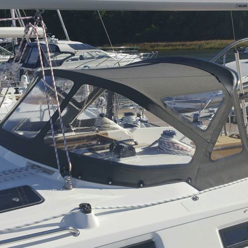 帆船敞篷顶篷 - Bavaria 41 - KAPELL ANNAT - 用于驾驶舱 / 不锈钢结构 / 黑色
