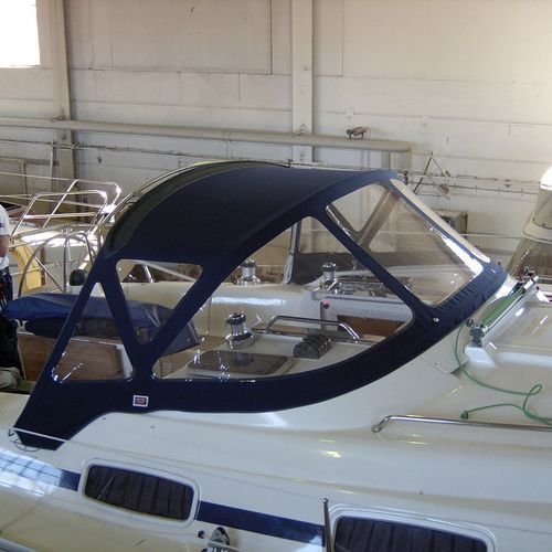 帆船敞篷顶篷 - Bavaria 42 - KAPELL ANNAT - 用于驾驶舱 / 不锈钢结构 / 蓝色