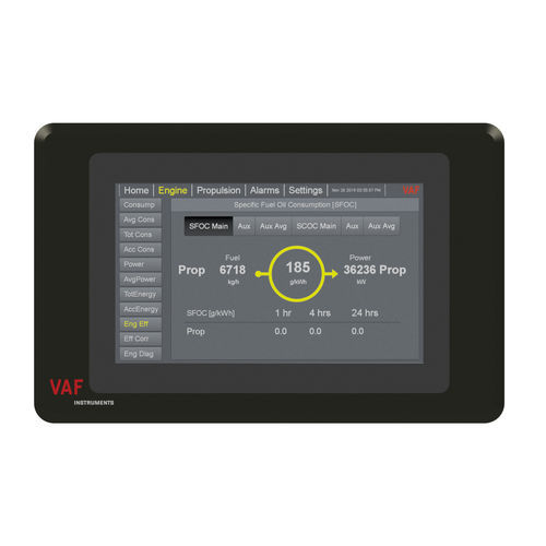 船舶监控面板 - PEM-4 - VAF Instruments B.V. - 燃料罐 / 用于推进 / 触摸屏