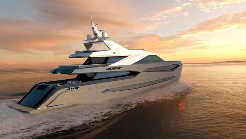 运动超级游艇 - 42m - Brythonic Yachts - 滑行船身 / 铝制 / 带泳池