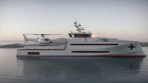 巡游超级游艇 - 35.00 - Brythonic Yachts - 舵手室 / 钢 / 带直升机降落坪