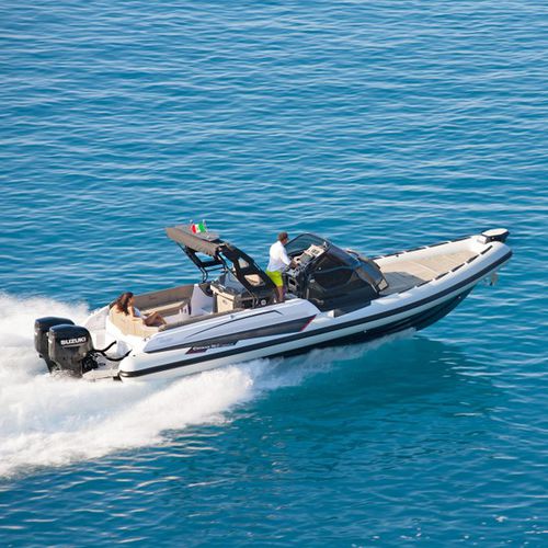 舷外充气艇 - CAYMAN 35.0 EXECUTIVE - Ranieri International - 双引擎 / 半硬式 / 中央控制台