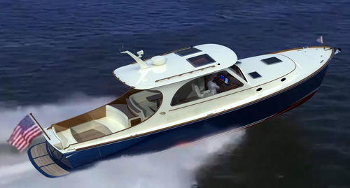 水力喷射快艇 - PICNIC BOAT 40 - Hinckley - 双引擎 / 舵手室 / 传统型