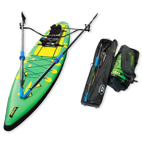 充气SUP - Adventure Row 13'4" Combo Package (Green) - Whitehall Rowing & Sail - 全方位 / 休闲 / 用于健身
