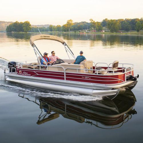舷外浮桥船 - FISHIN' BARGE® 24 DLX - Sun Tracker - 钓鱼运动 / 最多容纳 12 人