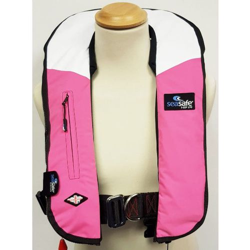 充气救生衣 - I-Zip – Pink & White - Seasafe Systems Ltd - 170 N / ISO12402-3 / ISO12401