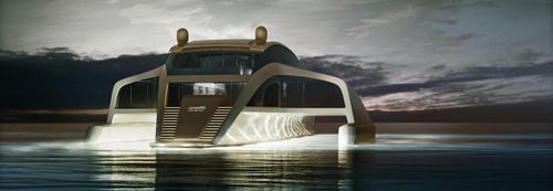 三体船巨型游艇 - 210 Sunreef Power Trimaran - Sunreef Yachts - 巡游 / 舵手室 / 排水船体