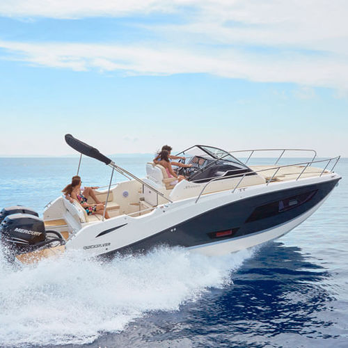 Walkaround / 舷外 - Activ 875 Sundeck - Quicksilver Boats - 开放式 / 最多容纳 12 人 / 带驾驶室