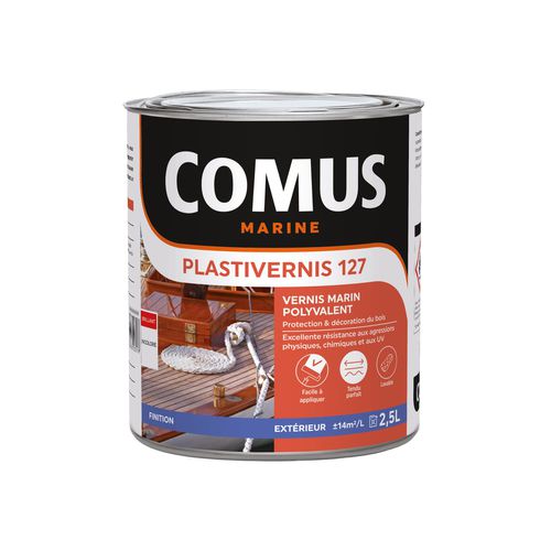 船用亮光漆 - PLASTIVERNIS 127 - COMUS MARINE - 用于木材 / 单组分 / 高亮光