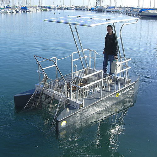 港口服务船专业船 - SOLAR CLEANER 400 - Grove Boats - 污染防治船 / 双体船 / 太阳能电力
