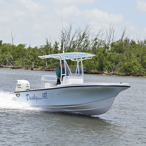 舷外敞开艇 - 227 XF - Dusky Marine - 双引擎 / 钓鱼运动 / T形顶篷