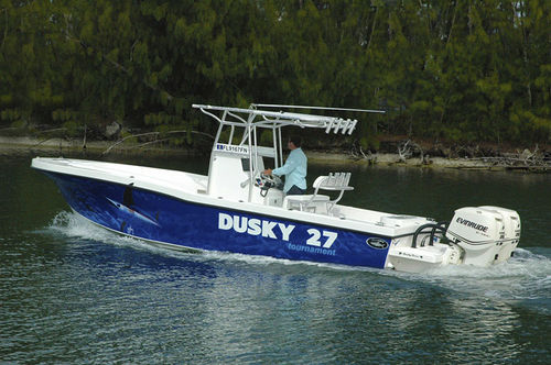 舷外敞开艇 - 278T - Dusky Marine - 双引擎 / 钓鱼运动 / T形顶篷