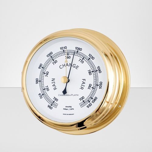 模拟气压计 - 850450 - Cassens & Plath GmbH - 黄铜 / 白色