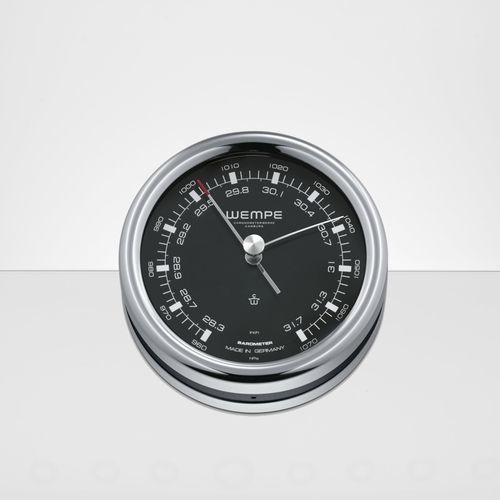 模拟气压计 - 852811.1 - Cassens & Plath GmbH - 不锈钢 / 黑色