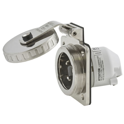浮桥防水电插座 - HBL303SS - Hubbell Marine Electrical Products - 公端 / 闭锁式