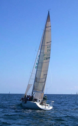 前帆用于竞赛帆船