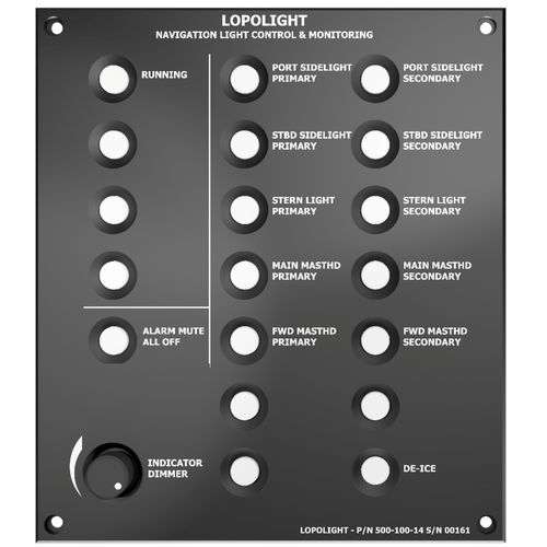 船用监控操作面板 - 500-110-14 - Lopolight - 船舶 / 带报警器