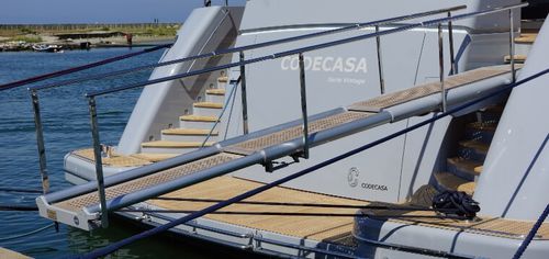 游艇舷梯 - MIZAR - Sanguineti Chiavari produzione articoli nautici s. - 伸缩 / 液压 / 电动