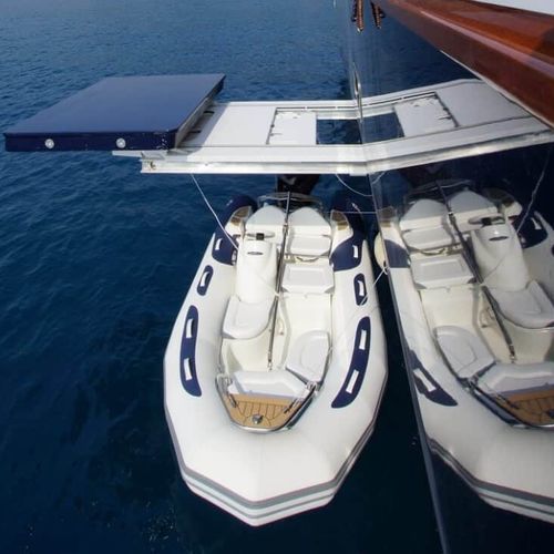 游艇吊艇架 - MP - Sanguineti Chiavari produzione articoli nautici s. - 供应船 / 手动 / 机动