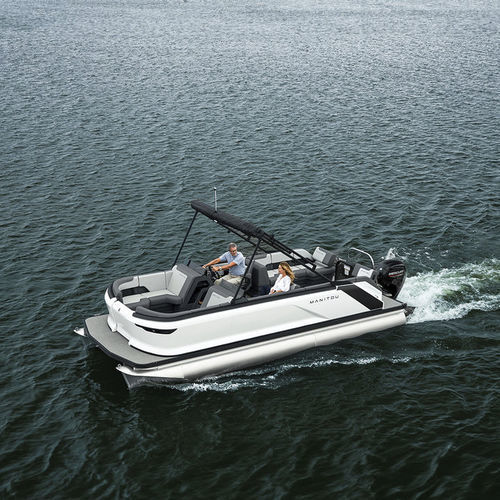 舷外浮桥船 - 24 MAX - Manitou Pontoon Boats - 三重管 / 开放式 / 侧边控制台