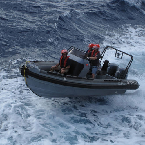 救生船专业船 - 6.5 M - ASIS BOATS - 舷外 / 玻璃纤维 / 半硬式
