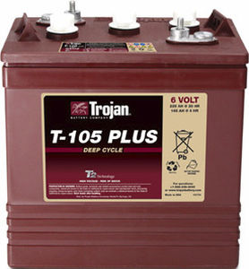 航海电池 - T-105 PLUS - Trojan Battery Company - 6V / 铅 / 深度放电式