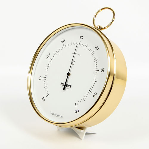 模拟温度计 - DIAL 17CM - NAUDET - 抛光黄铜 / °C / 航海