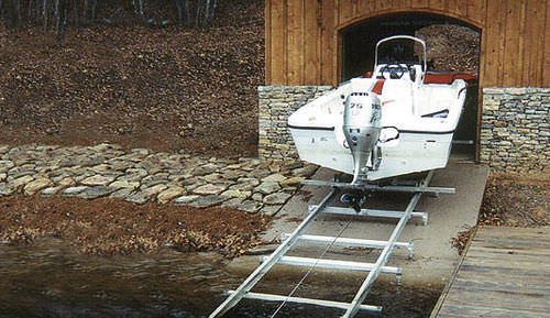 船用升降机 - Roll-A-Rail - Hewitt Boats Lifts and Docks - 轨道系统