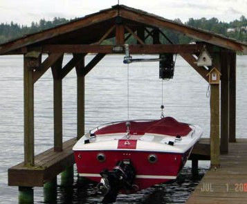 船用升降机 - 2-Point Pick Up  - Lunmar Boat Lifts - 漂浮式 / 遮阳雨棚